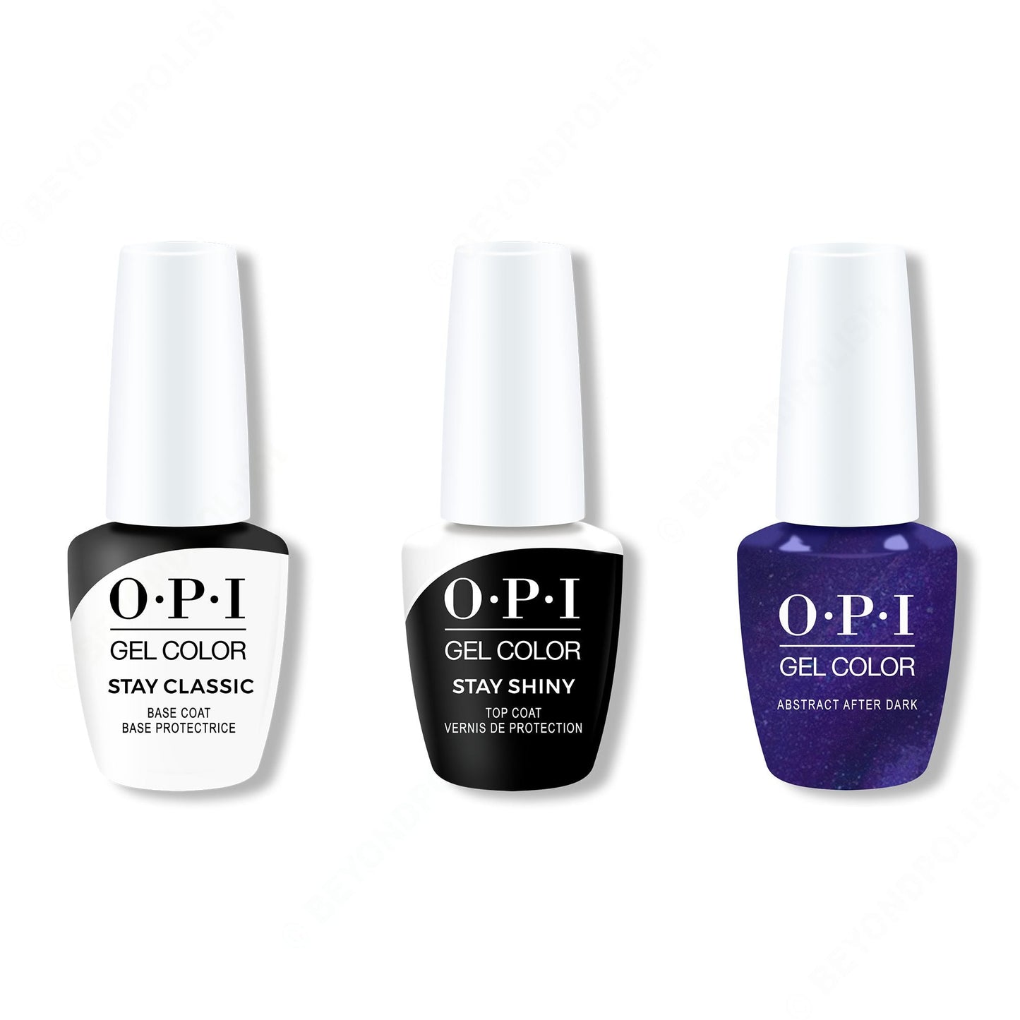 OPI - GelColor Combo - Stay Classic Base, Shiny Top & Abstract After Dark