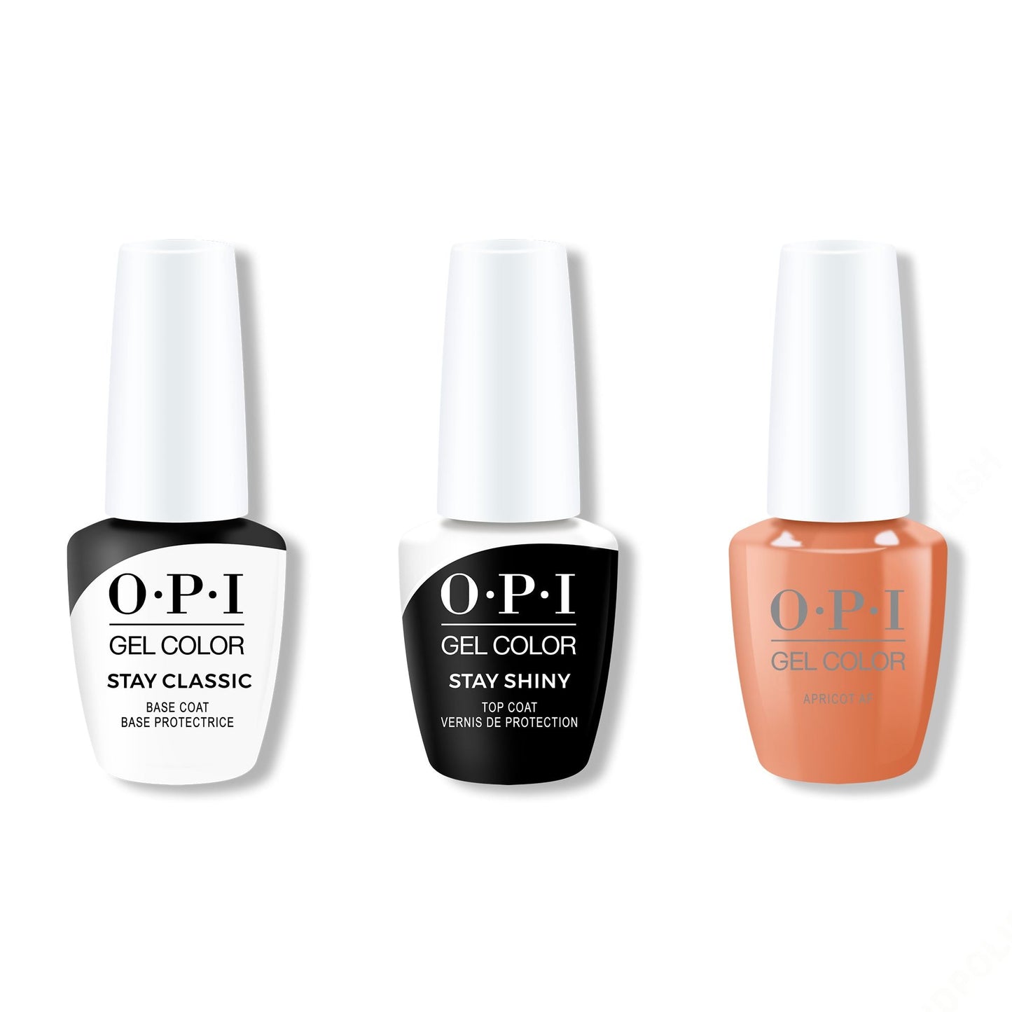 OPI - GelColor Combo - Stay Classic Base, Shiny Top & Apricot AF