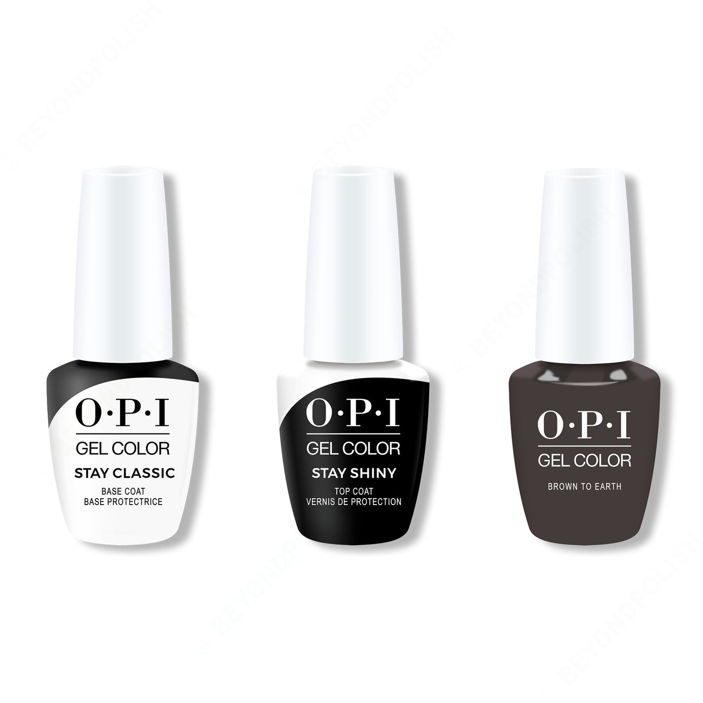 OPI - GelColor Combo - Stay Classic Base, Shiny Top & Brown To Earth
