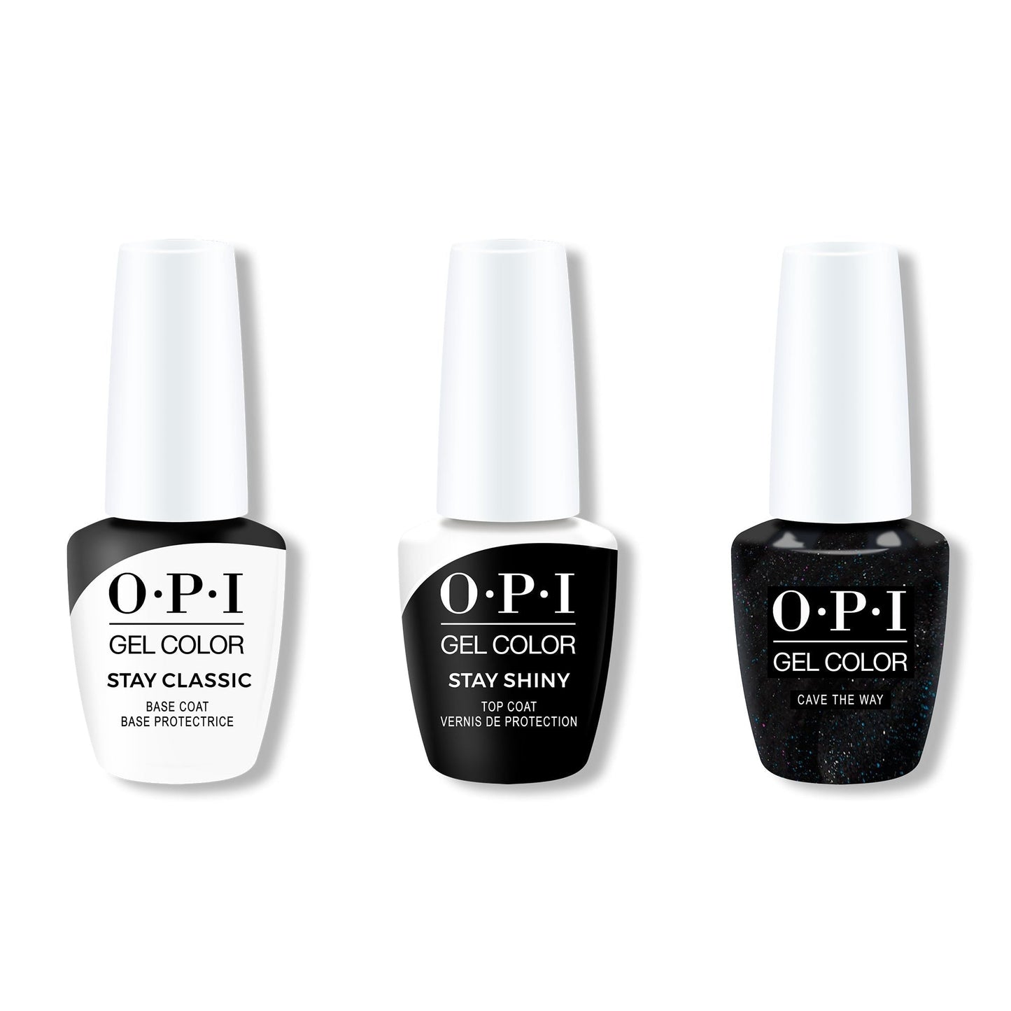 OPI - GelColor Combo - Stay Classic Base, Shiny Top & Cave The Way