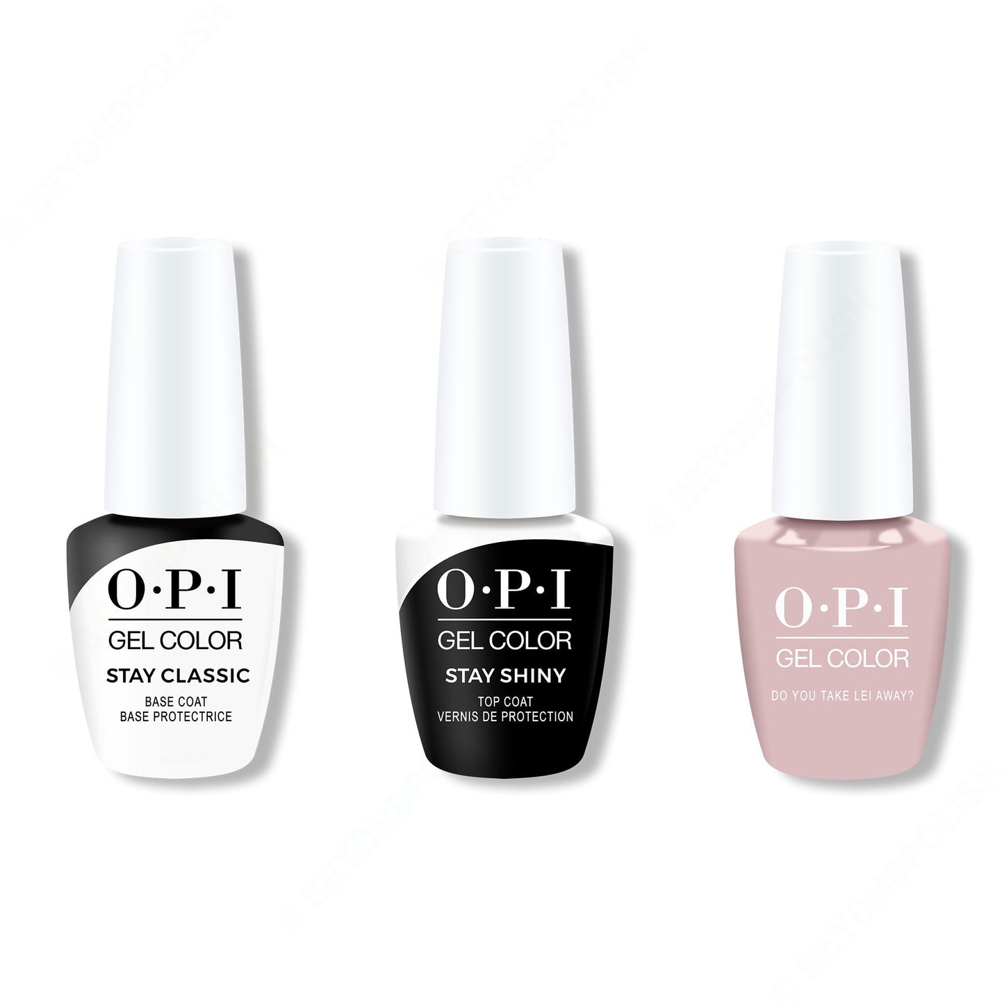 OPI - GelColor Combo - Stay Classic Base, Shiny Top & Do You Take Lei Away?