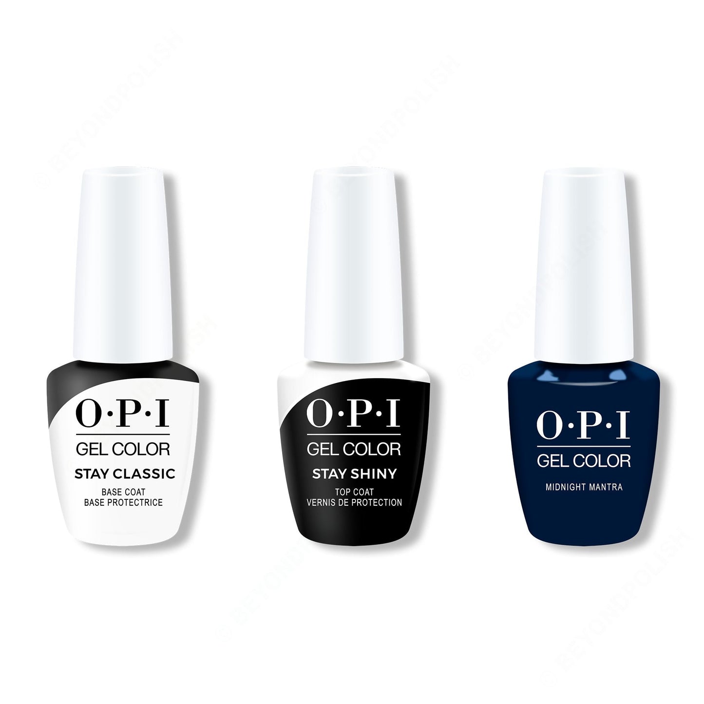 OPI - GelColor Combo - Stay Classic Base, Shiny Top & Midnight Mantra