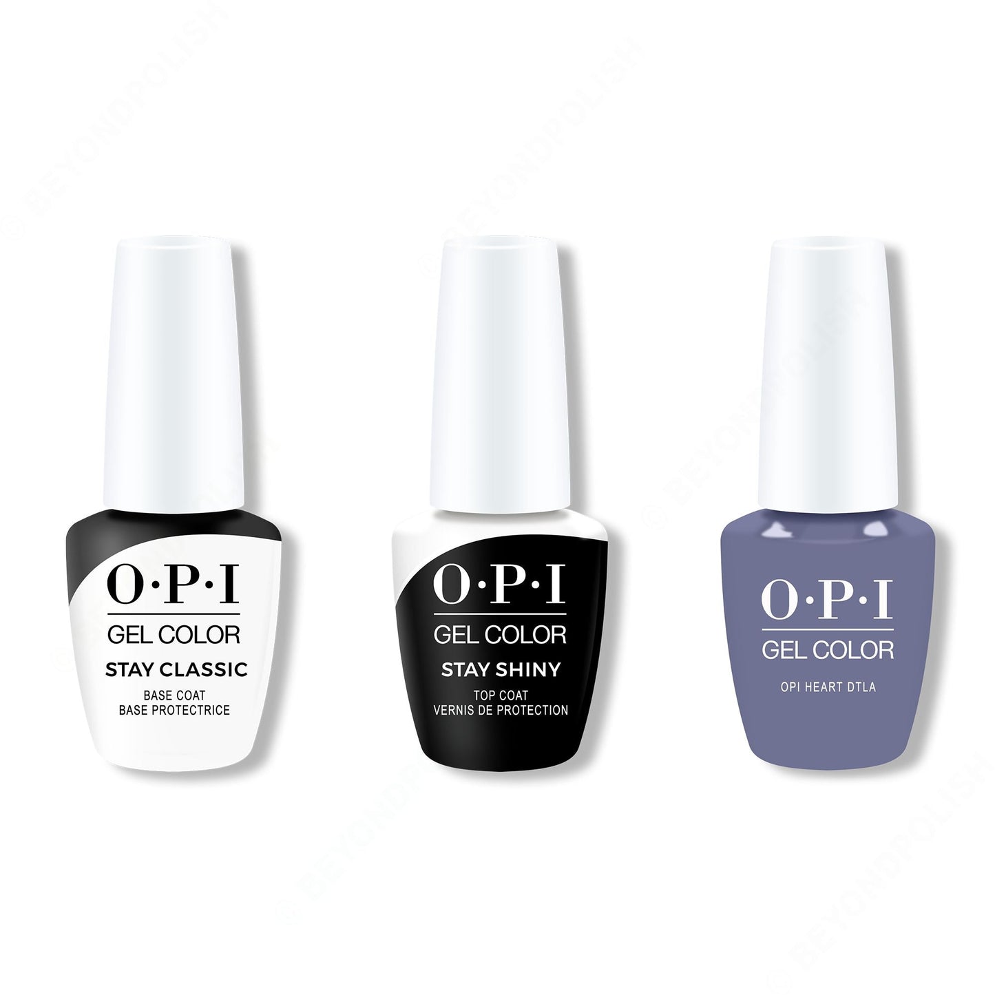 OPI - GelColor Combo - Stay Classic Base, Shiny Top & OPI Heart DTLA