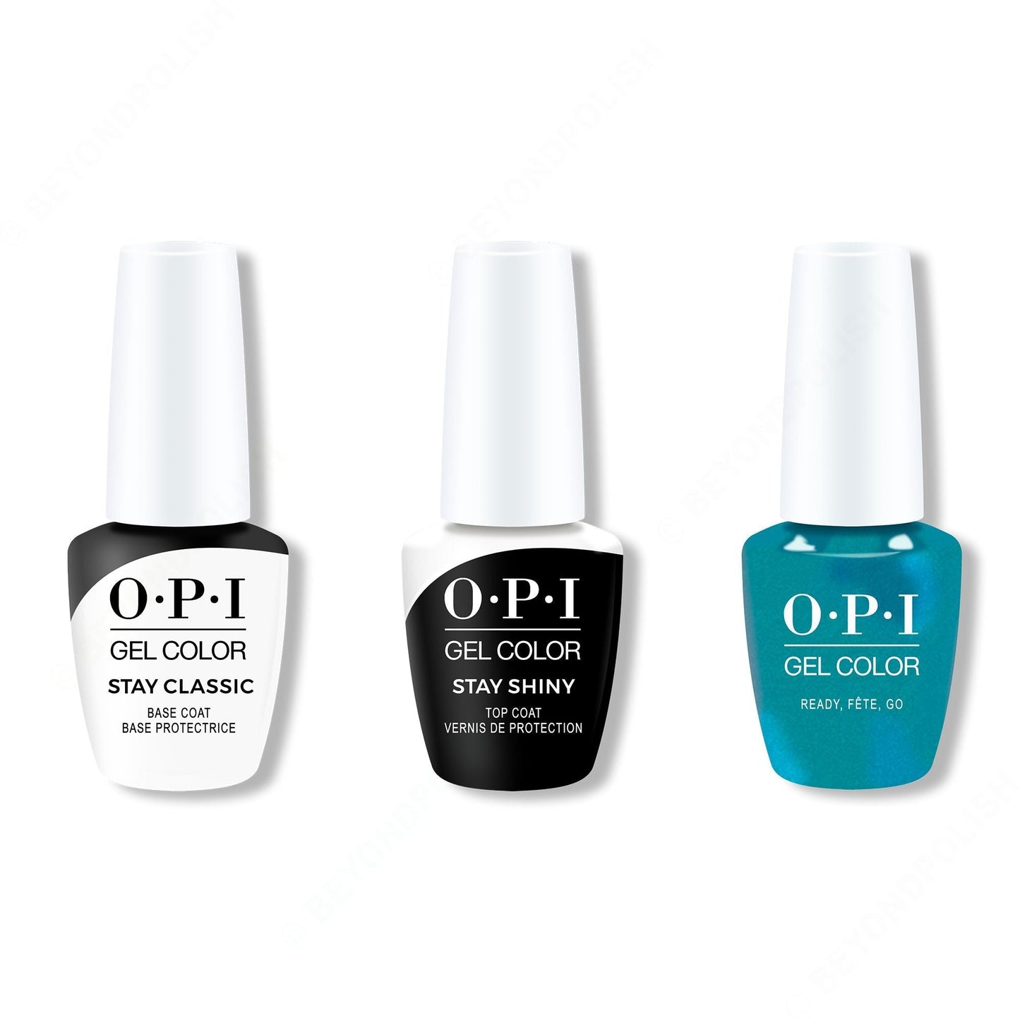 OPI - GelColor Combo - Stay Classic Base, Shiny Top & Ready, Fete, Go