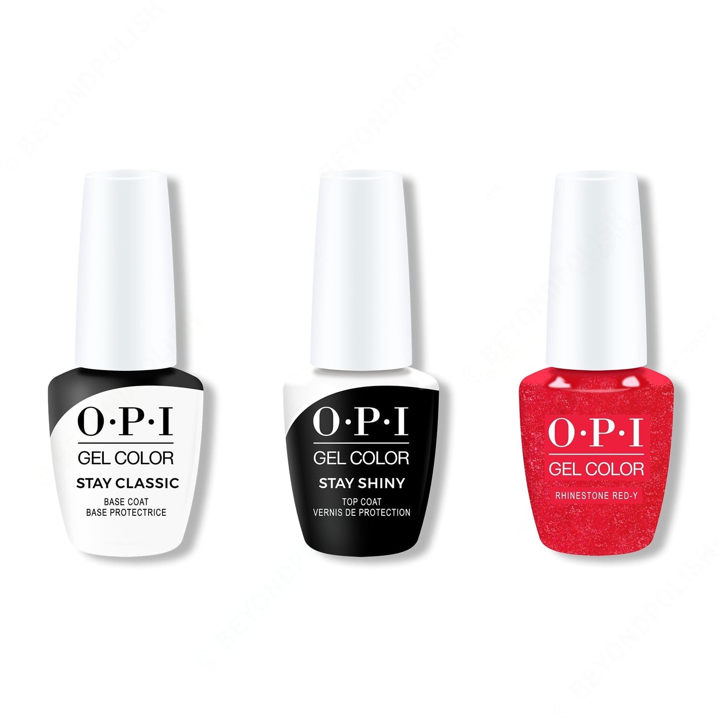 OPI - GelColor Combo - Stay Classic Base, Shiny Top & Rhinestone Red-y