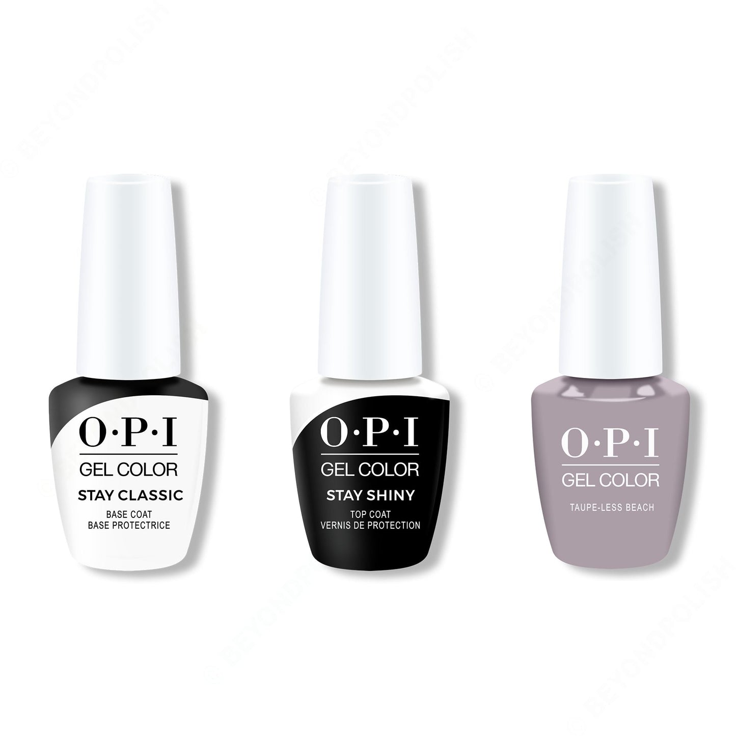OPI - GelColor Combo - Stay Classic Base, Shiny Top & Taupe-less Beach