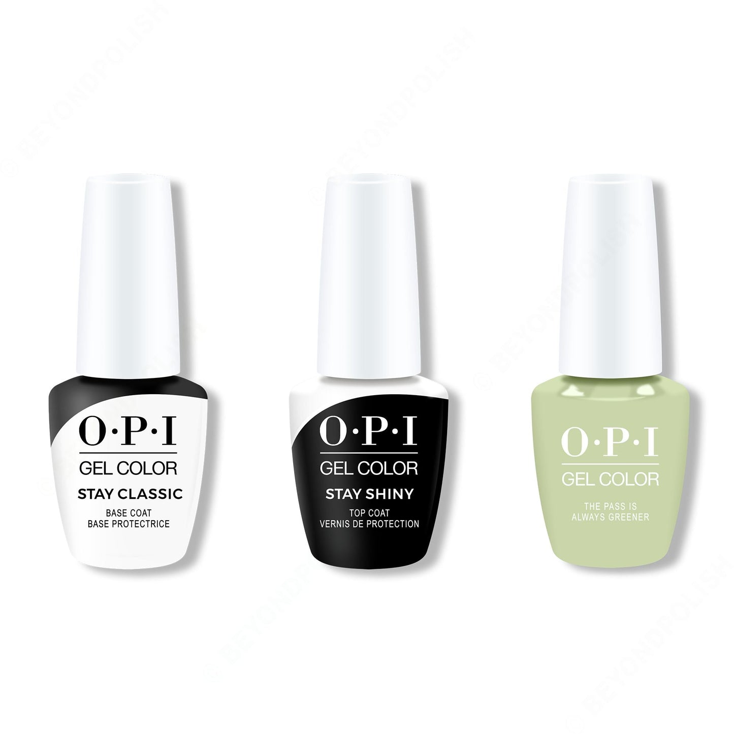 OPI - GelColor Combo - Stay Classic Base, Shiny Top & The Pass is Always Greener