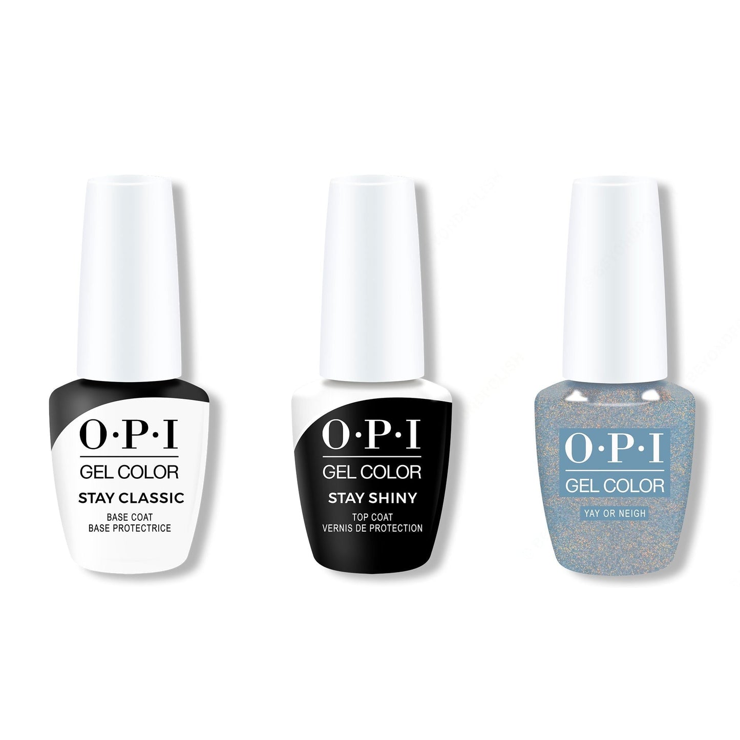 OPI - GelColor Combo - Stay Classic Base, Shiny Top & Yay or Neigh