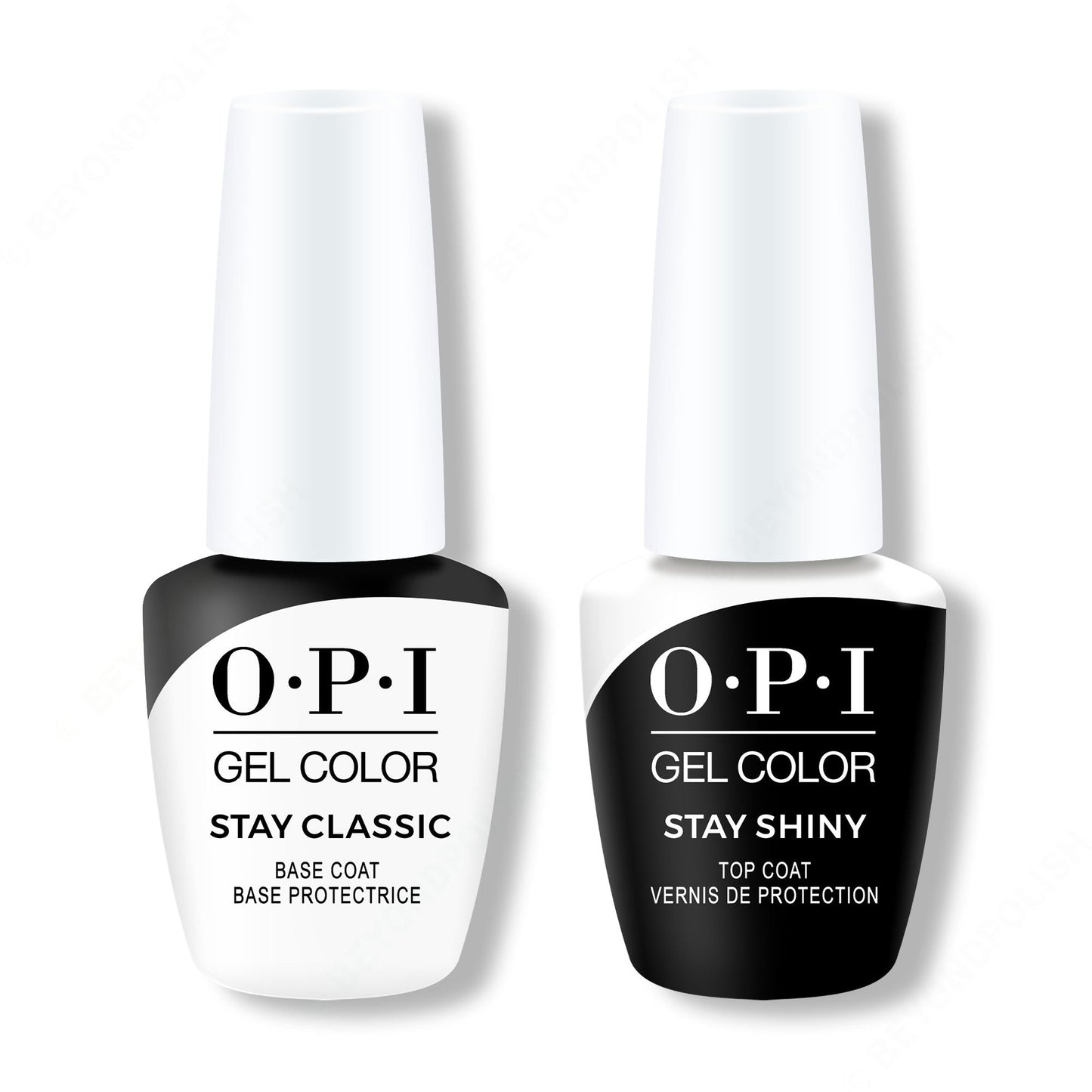 OPI GelColor - Stay Classic Base & Stay Shiny Top Coat 0.5 oz