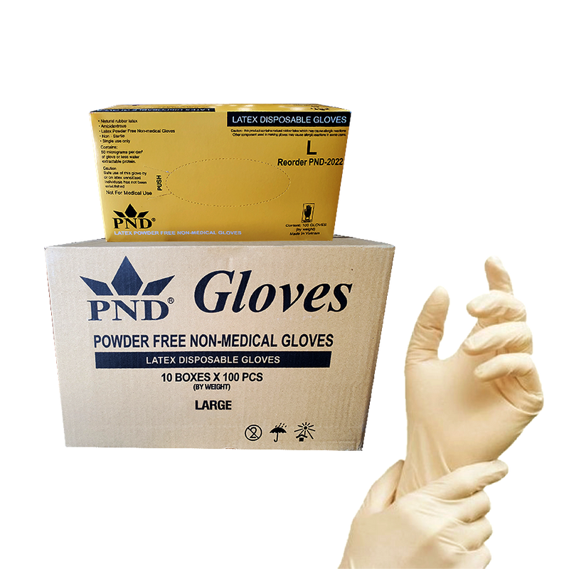 PND Latex Disposable Glove - Large Size (1 Box -100 pcs)