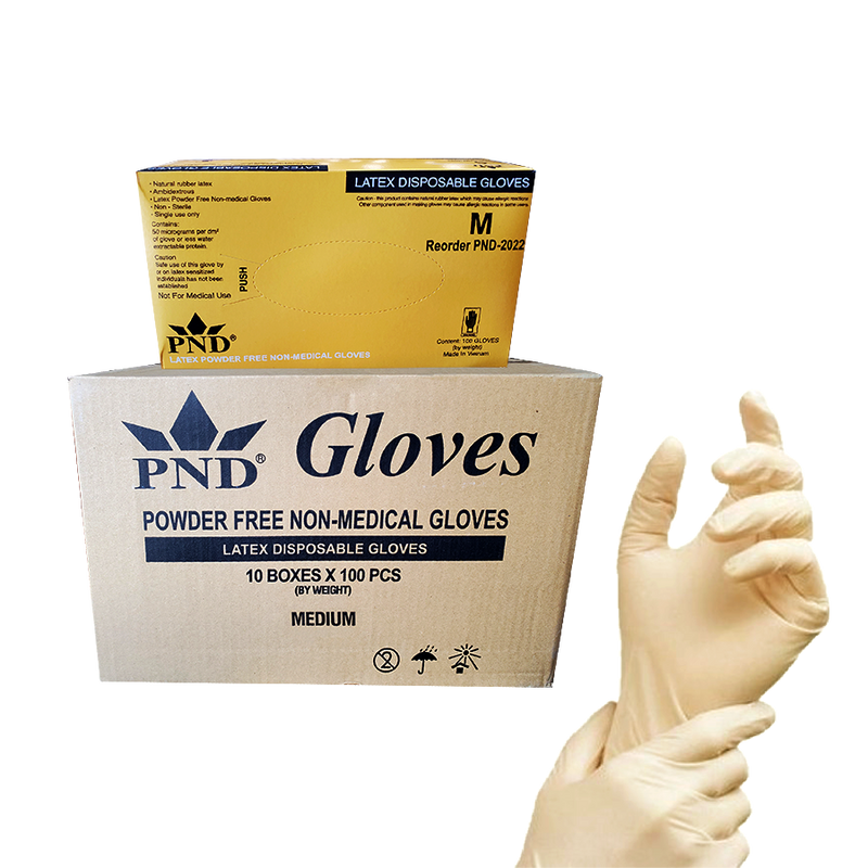 PND Latex Disposable Glove - Medium Size (1 CASE - 10 Boxes)
