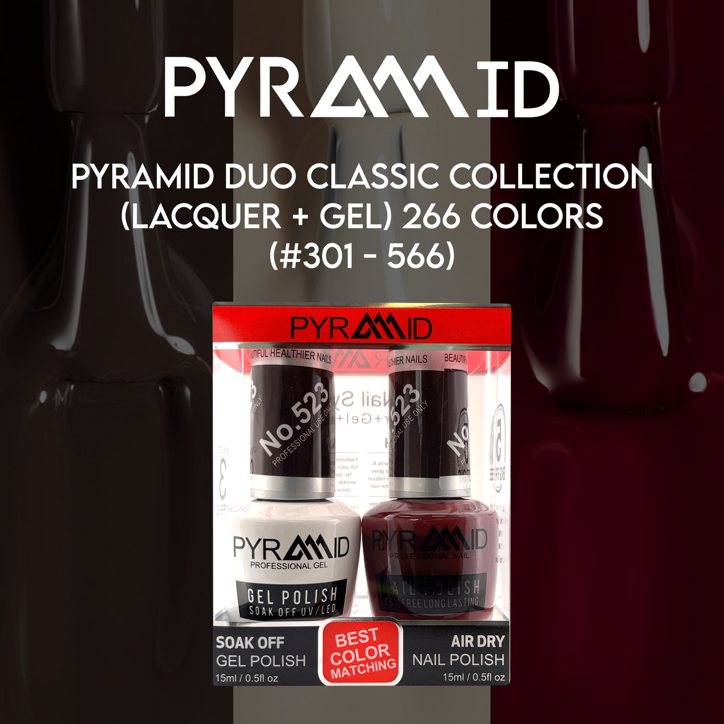 Pyramid DUO Classic Collection (Lacquer + Gel) 266 Colors (#301 - 566)