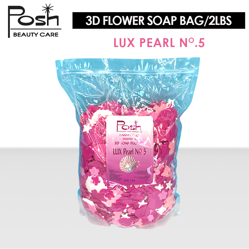 Posh 3D Flower Soap Bag/2lbs - Lux Pearl No5
