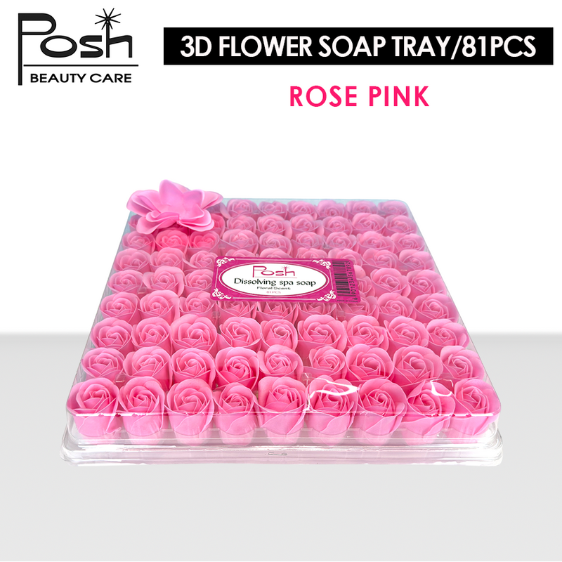 Posh Flower Soap Tray/81pcs - Rose Pink