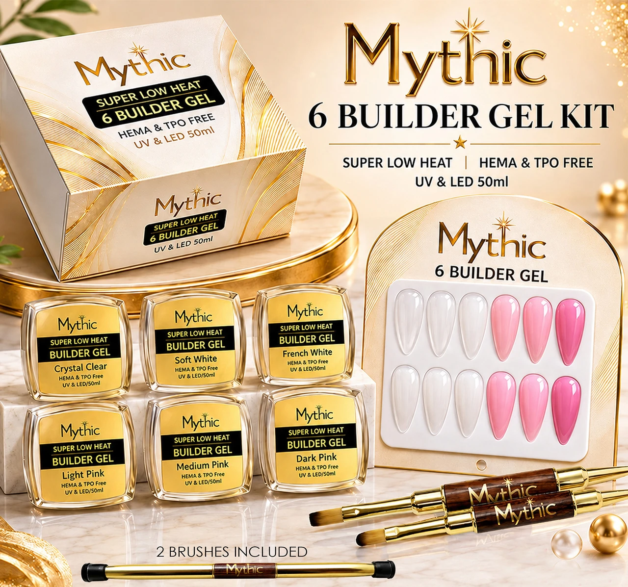Mythic Builder Gel 50ml - 6 Colors Kit