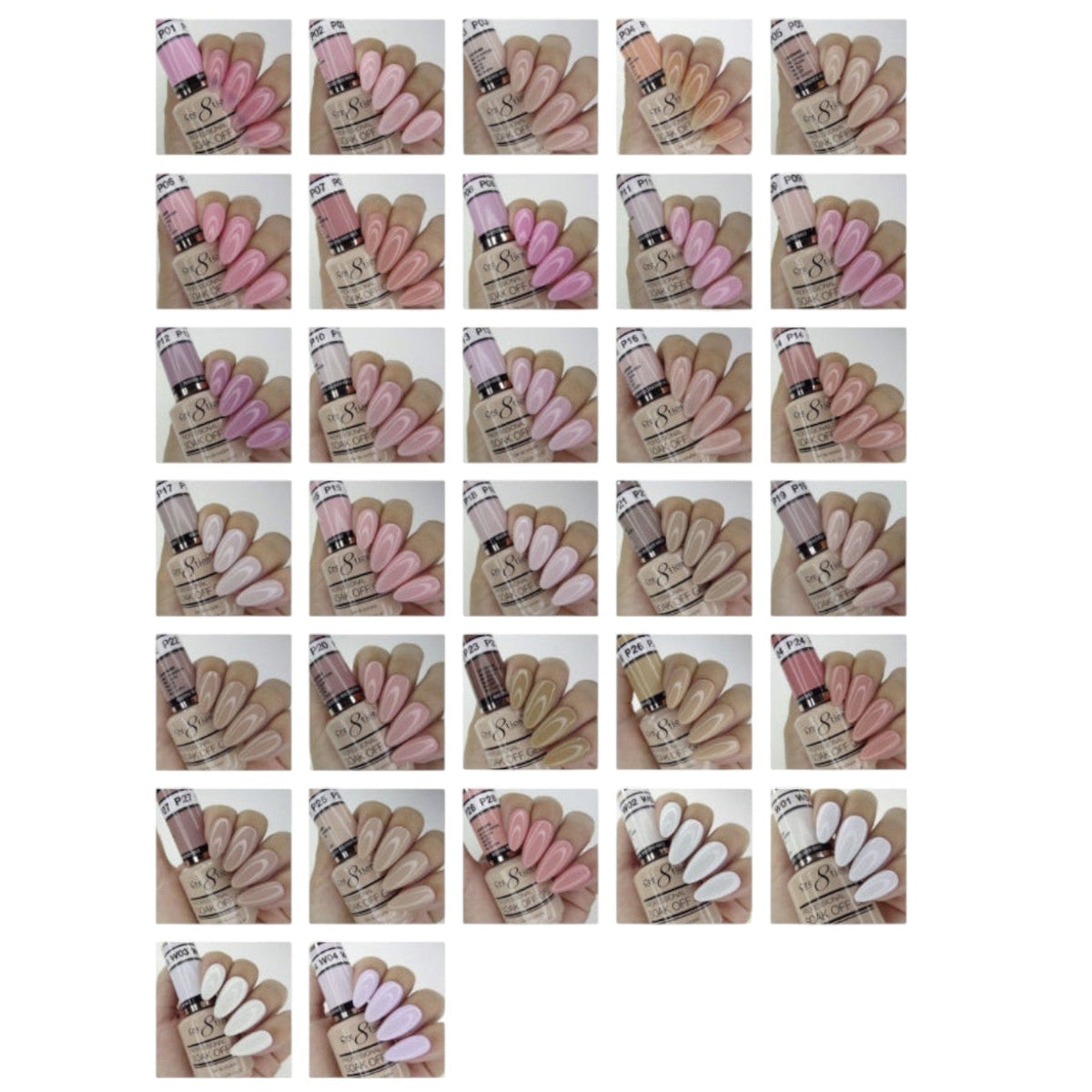 Cre8tion Full Set - French Gel Collection 36 Colors