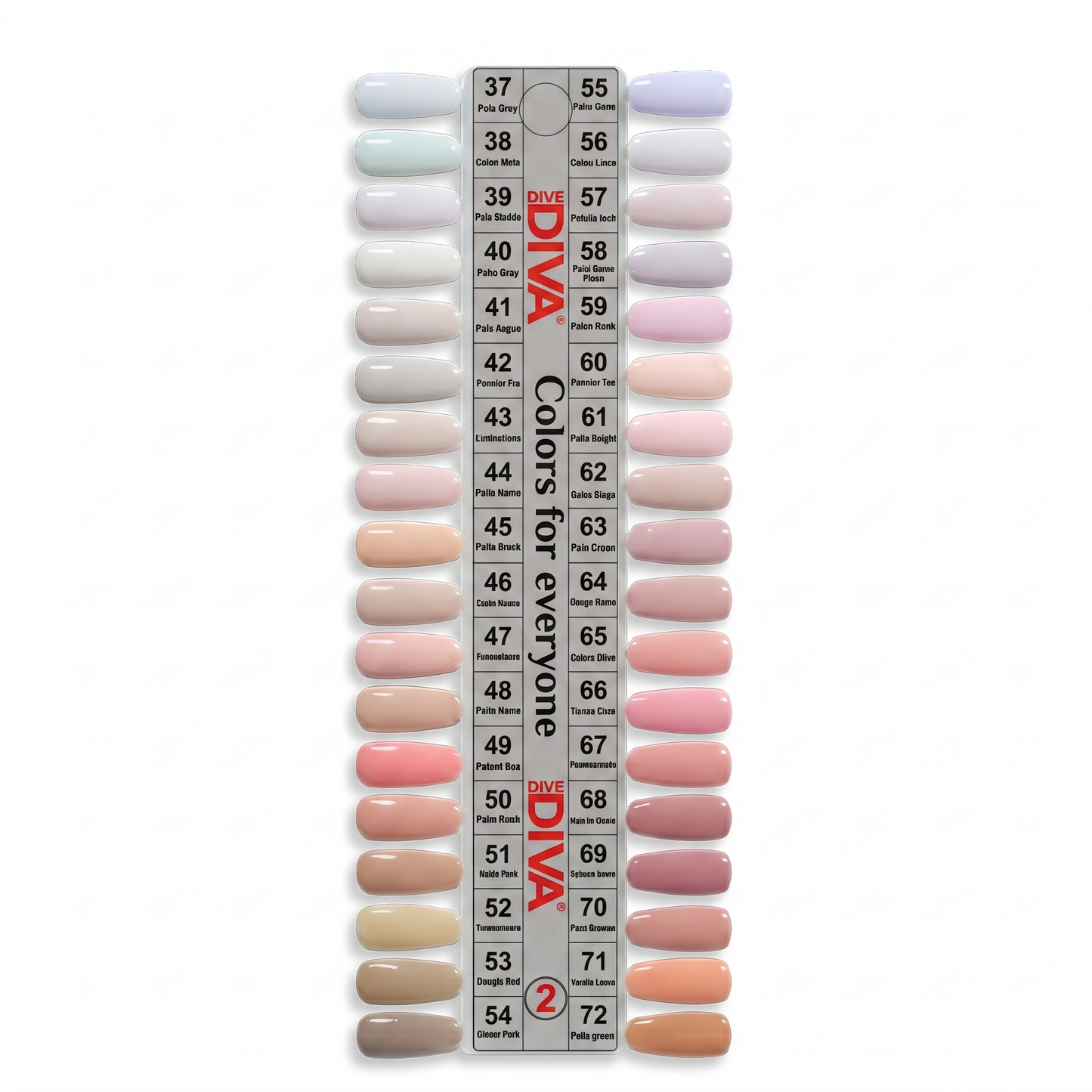 DND Diva Dap Dip Tip 2 Set 36 colors ( #037 - #072 )