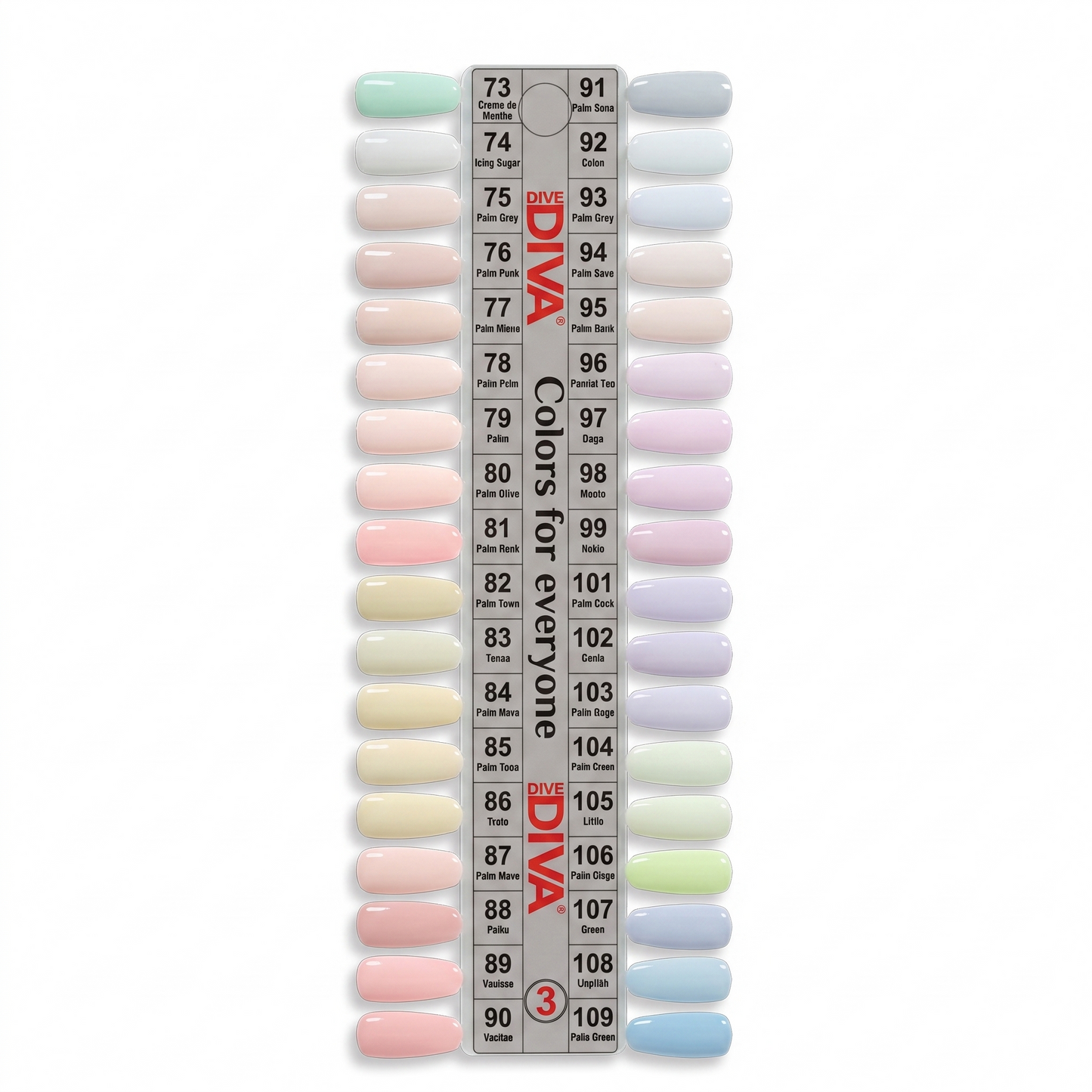 DND Diva Dap Dip Tip 3 Set 36 colors ( #073 - #109 )