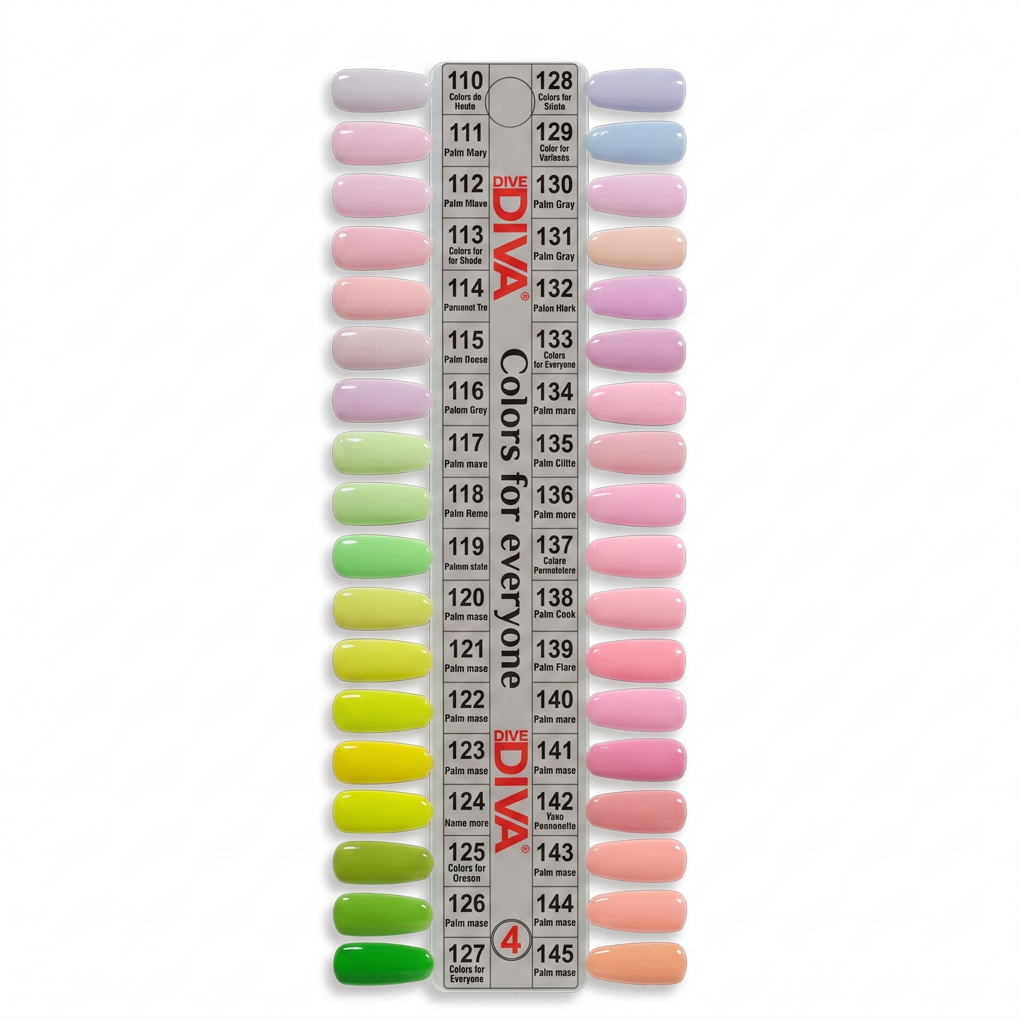 DND Diva Dap Dip Tip 4 Set 36 colors ( #110 - #145 )