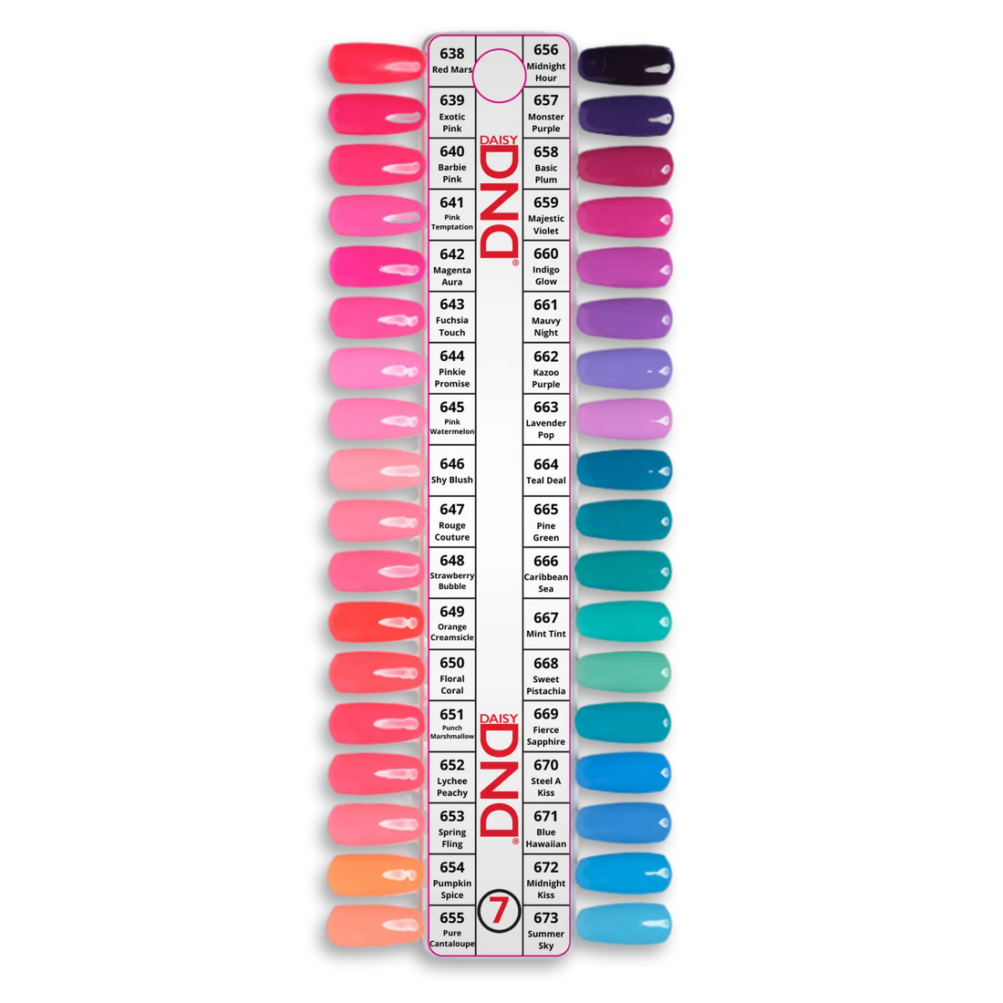 DND Dap Powder Tip 7 - 36 Colors (#638 - #673)