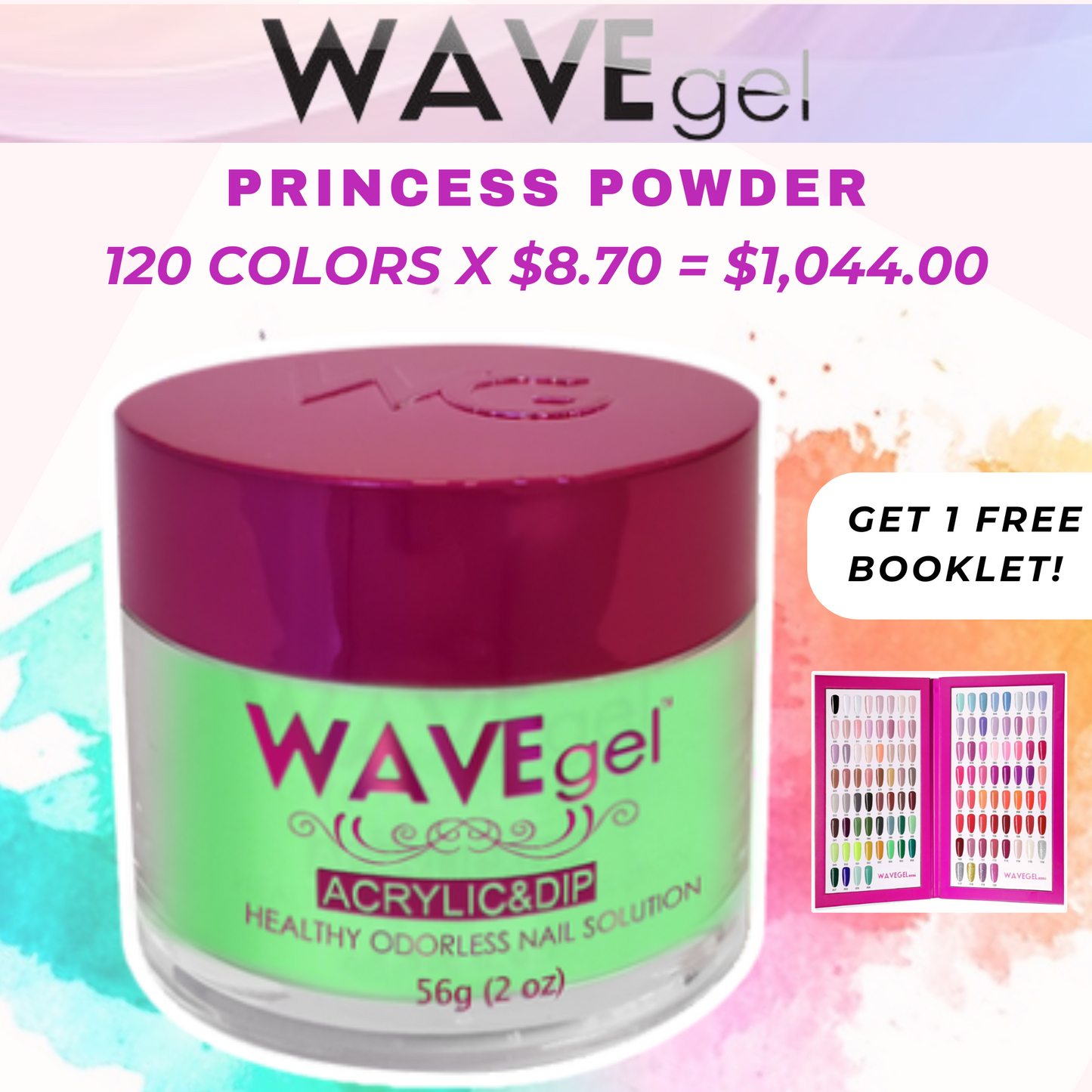 Buy WaveGel Princess Powder Collection: Powder (Dip+Acrylic) 2oz.