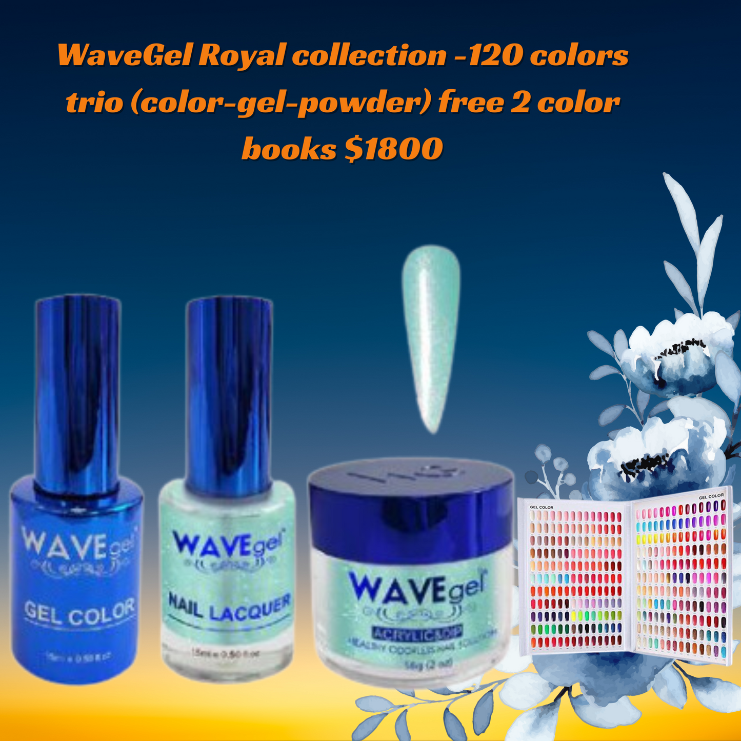 WaveGel Royal collection 3in1 -240 colors trio -free 2 color books