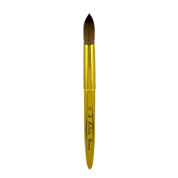 Jkiocean Z Brushes – Kolinsky – Acrylic Gold Handle ( #14 - #16 - #18 )