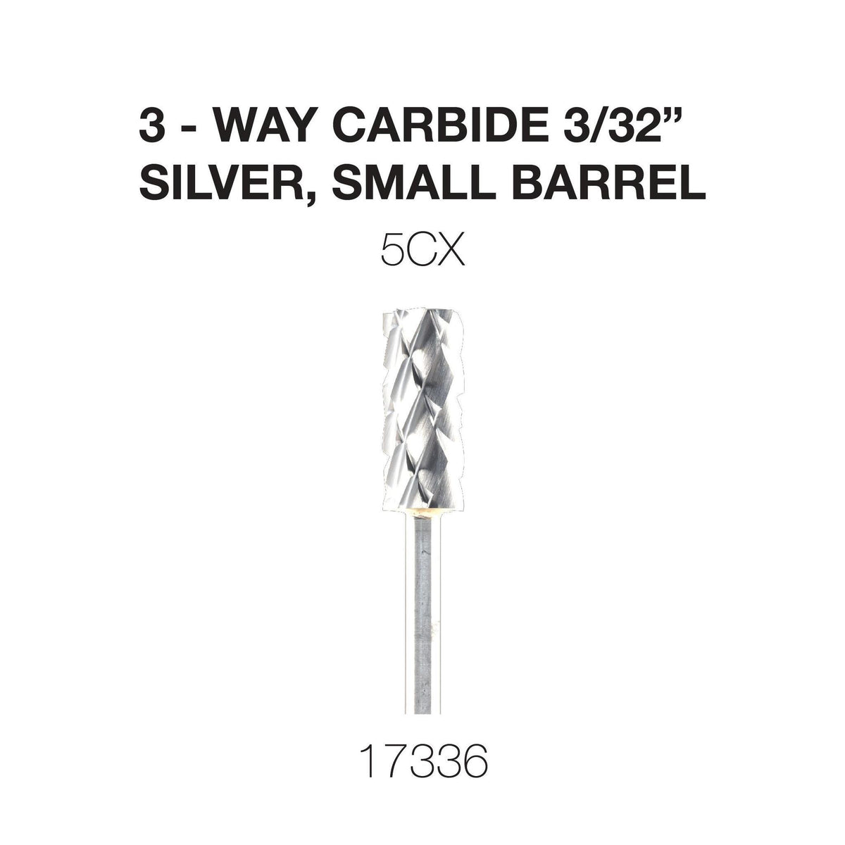 Cre8tion 3-Way Carbide Silver, Small Barrel 3/32"