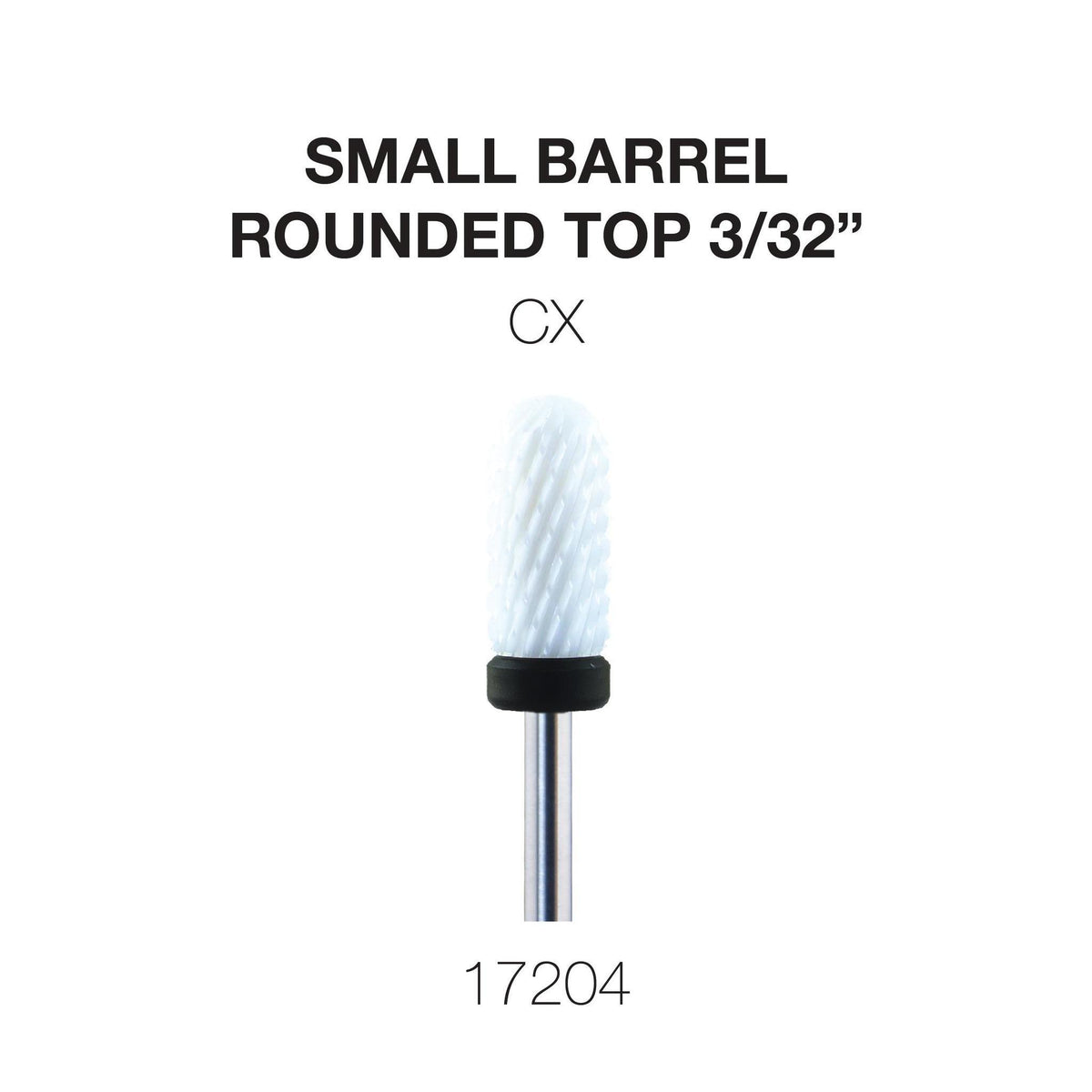Cre8tion Ceramic Small Barrel- Rounded Top 3/32"