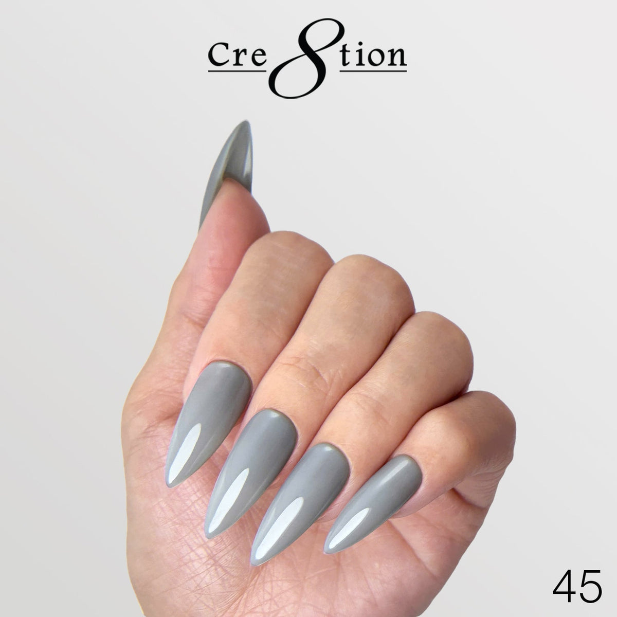 Cre8tion Gel Collection - Overlay/ Brush on Builder 0.5oz 45 Charcoal Moon Velvet Night