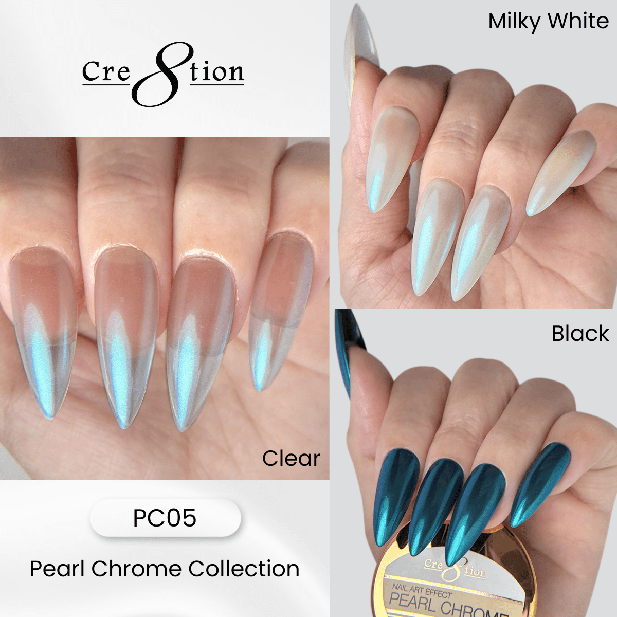 Cre8tion Pearl Chrome Nail Art Effect 1g - 05