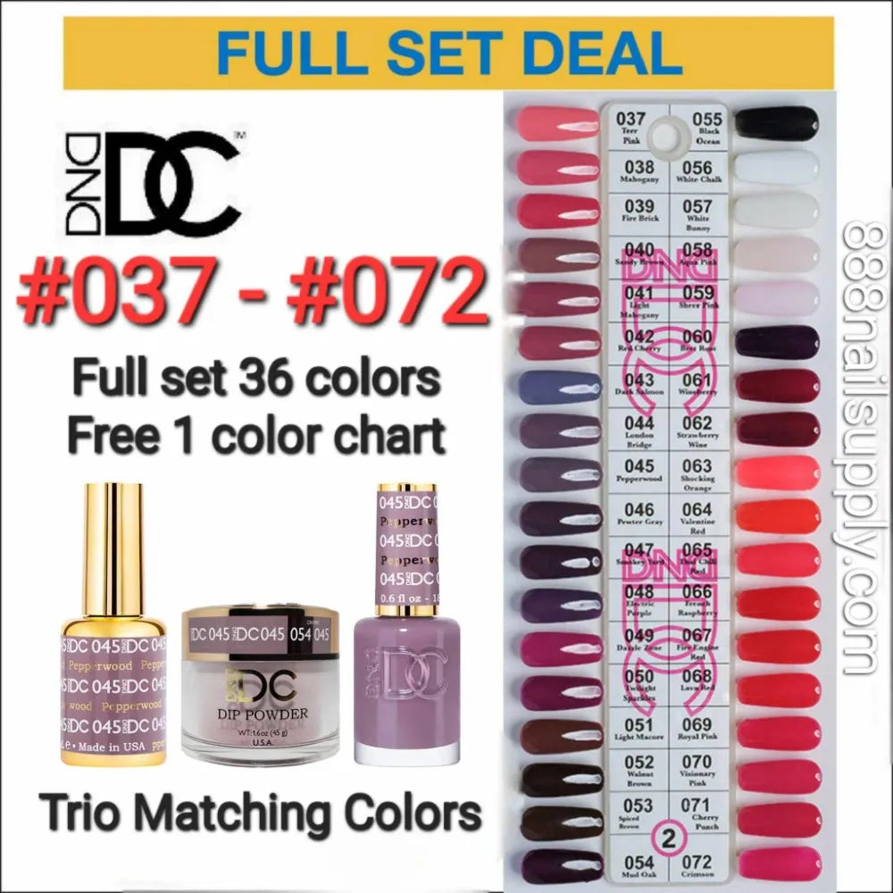 DND DC 3in1 TIP 2 36 Colors (#037 – #072)