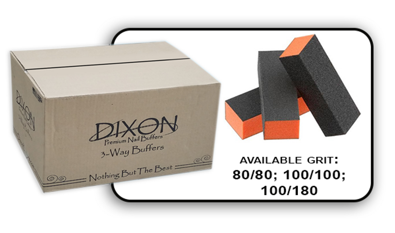 Buffer Block 3 Way - Orange/Black - 100/100 Grit (Case/500 pcs)