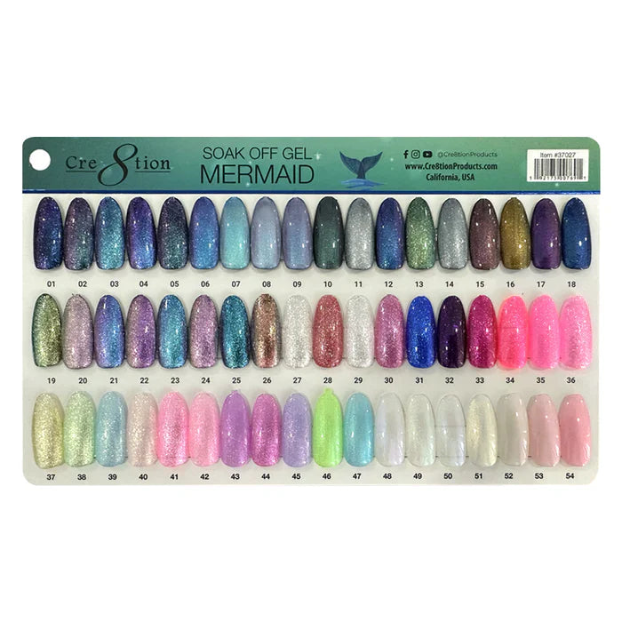 Cre8tion Color Chart - Mermaid 54 colors
