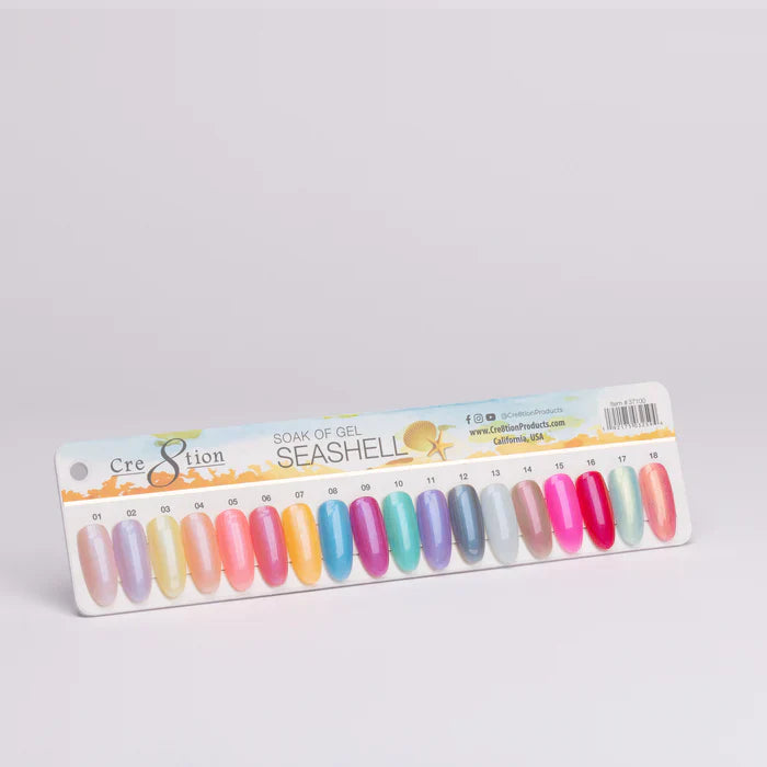 Cre8tion Color Chart - Seashell 18 colors