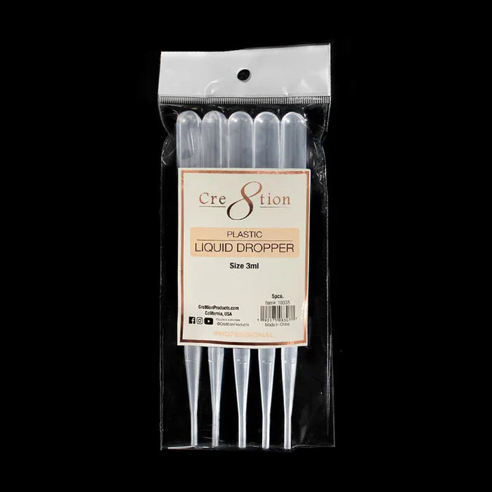 Cre8tion Plastic Dropper 3ml 5pcs./bag