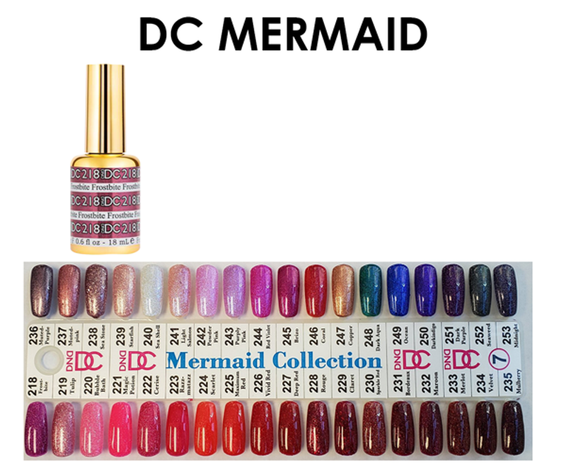 DND DC Mermaid Gel .6 oz - Set - 35 Colors #218 - #253 (Out of Stock #240)FREE TIP($5.00 each)