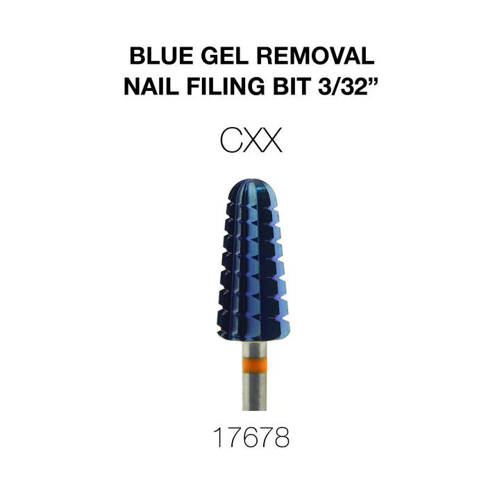 Cre8tion Blue Gel Removal Nail Filing Bit 3/32" CXX