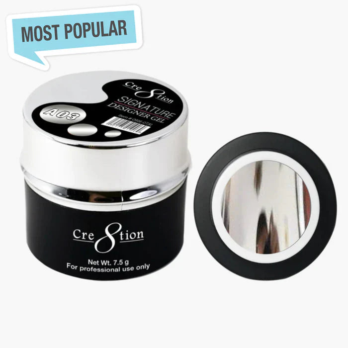 Cre8tion Signature Designer Gel 7.5 g - 0.26oz Mirror Silver