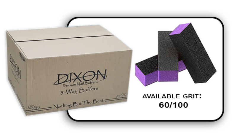 Buffer Block 3 Way - Purple/Black - 60/100 Grit (Case/500 pcs)