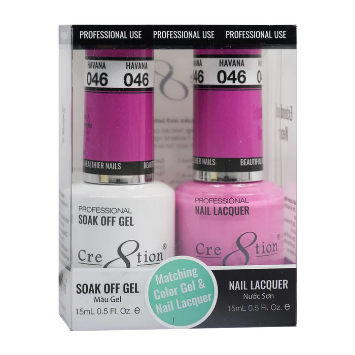 Cre8tion Soak Off Gel Matching Pair 0.5oz 046 DANCE FLOOR