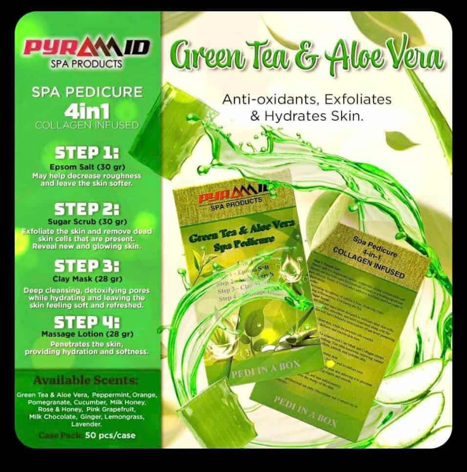 Pyramid SPA PRODUCTS 4in1 Green Tea & Aloe Vera