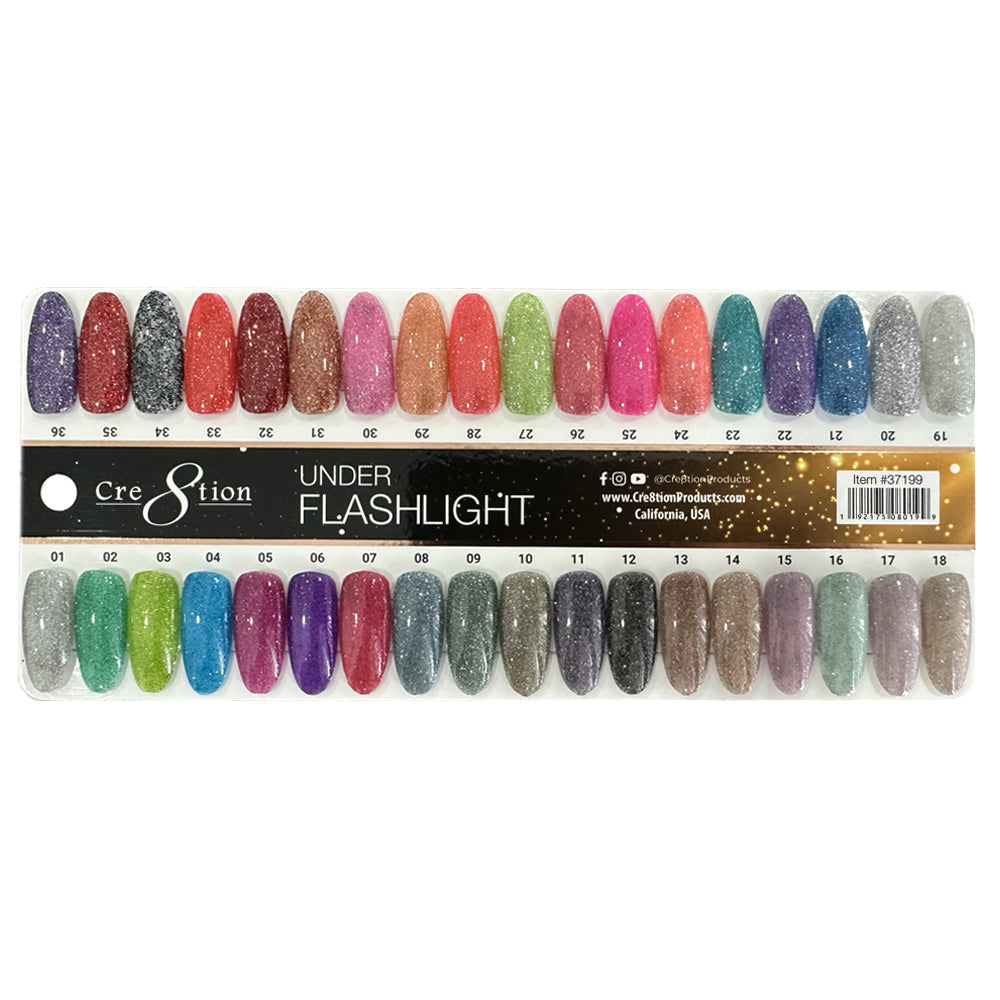 Creation Under Flashlight Collection 0.5oz - Full Set 36 Colors W/ 1 Set Color Chart