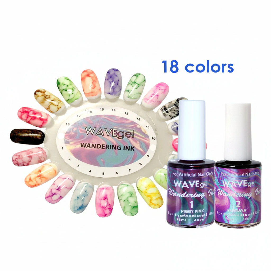 WAVEGEL WANDERING INK (MARBLE INK) - COMPLETE SET - 18 COLORS (#01-#18)