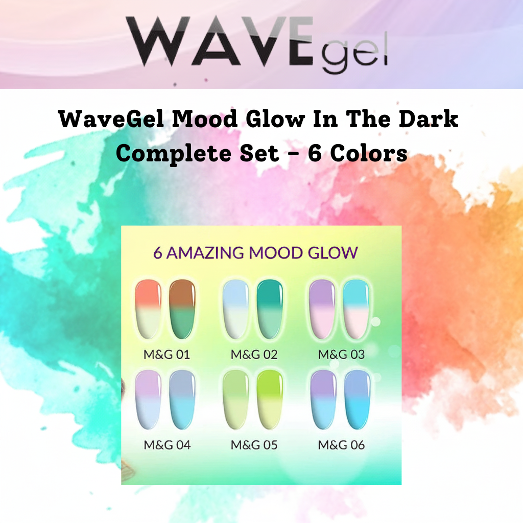 WAVEGEL MOOD GLOW IN THE DARK COMPLETE SET - 6 COLORS