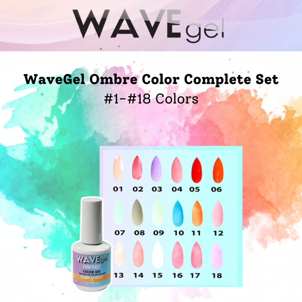WAVEGEL OMBRE COLOR COMPLETE SET - 18 COLORS (#1 - #18)