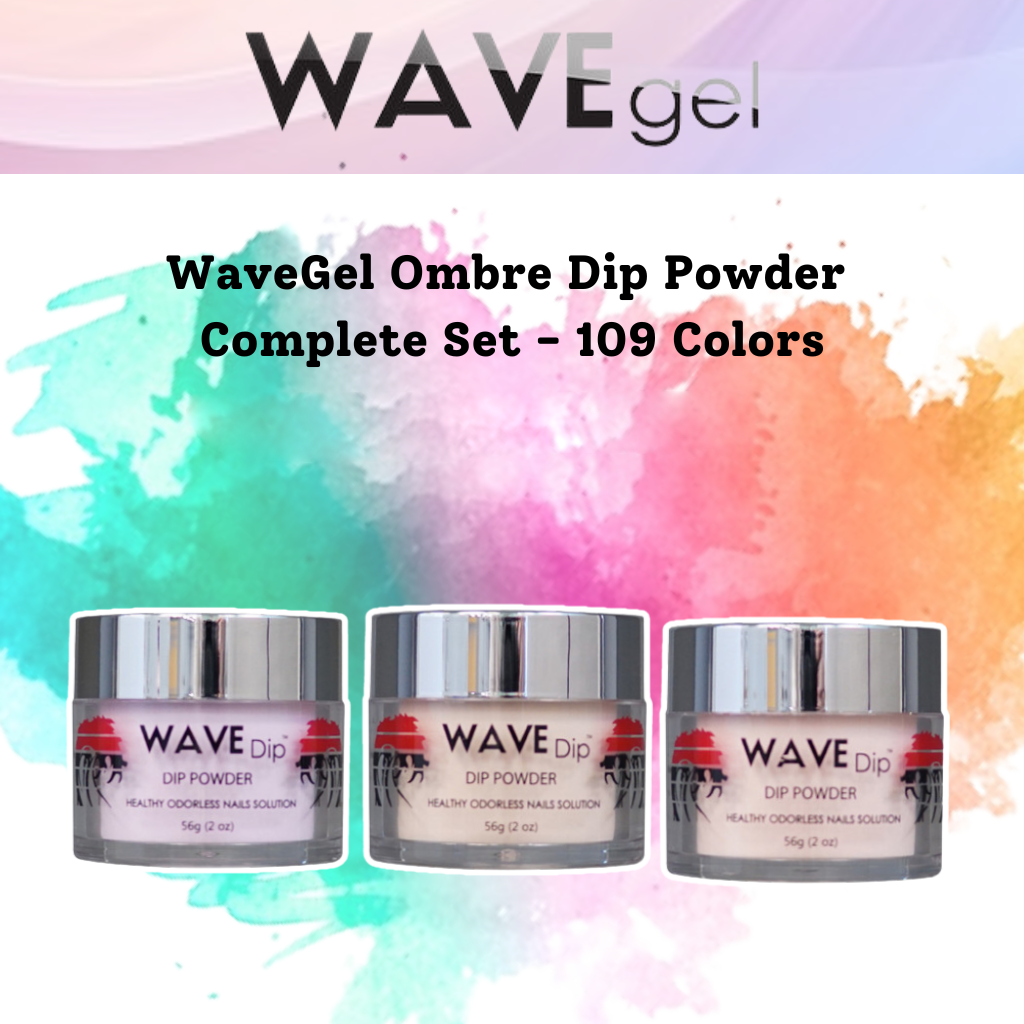 WAVEGEL OMBRE DIP POWDER 2OZ COMPLETE SET - 109 COLORS