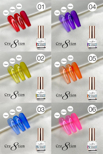 Creation Jewel Collection Gel 0.5oz - Full Set 42 colors w/ 3 Top Diamond 0.5oz & 1 Color Chart