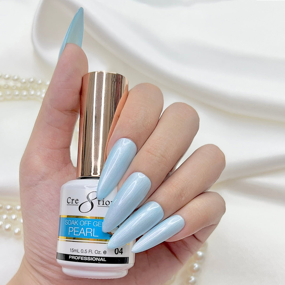 Cre8tion Pearl Gel 0.5oz - Full Set 18 colors w/ 1 Calendar Display