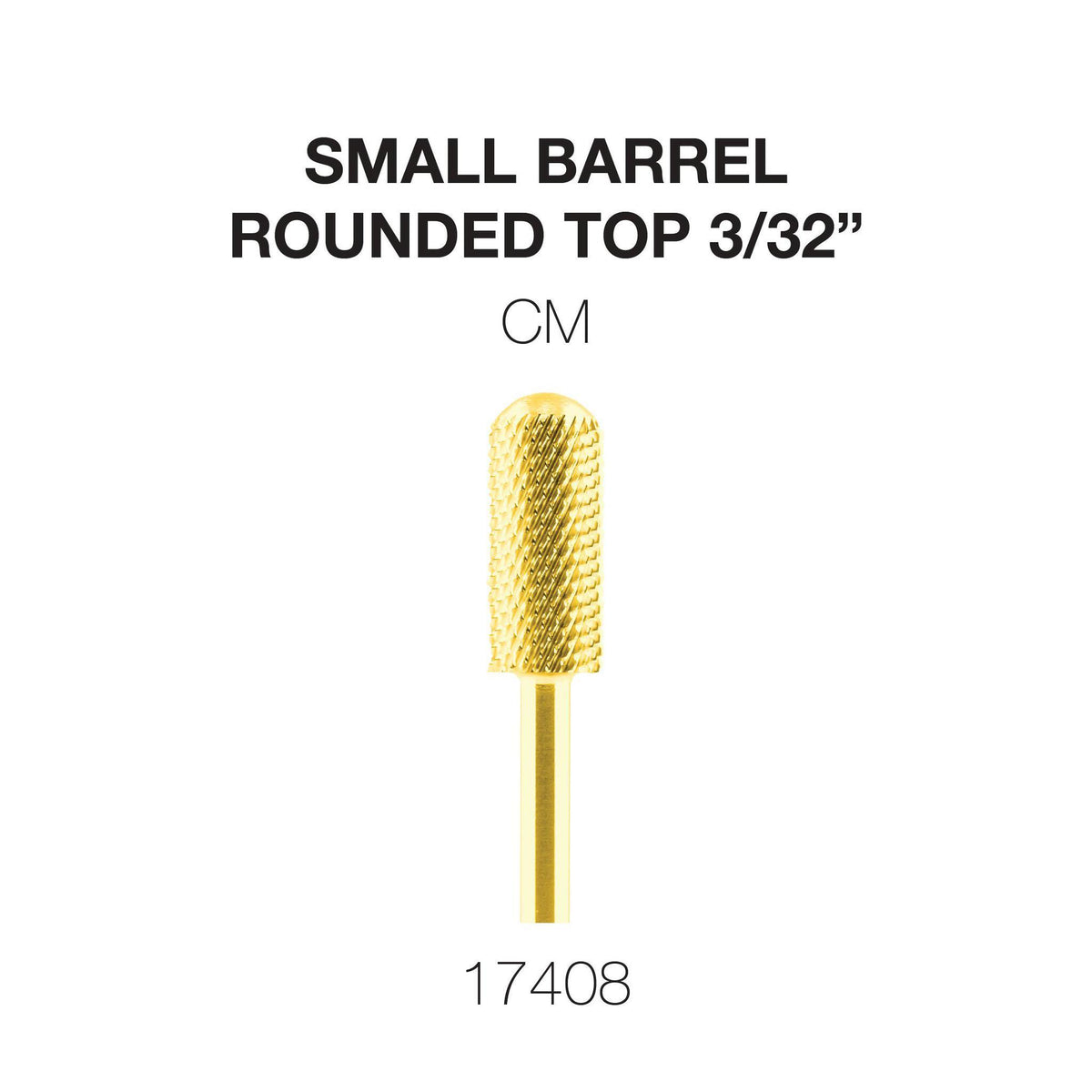 Cre8tion Gold Carbide- Small Barrel-Round Top- 3/32"